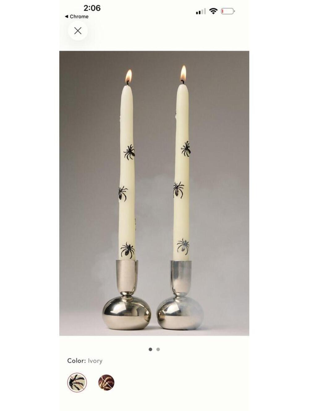 NEW Anthro Spider Mystic Icon Taper Candles